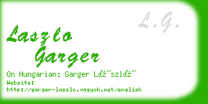 laszlo garger business card